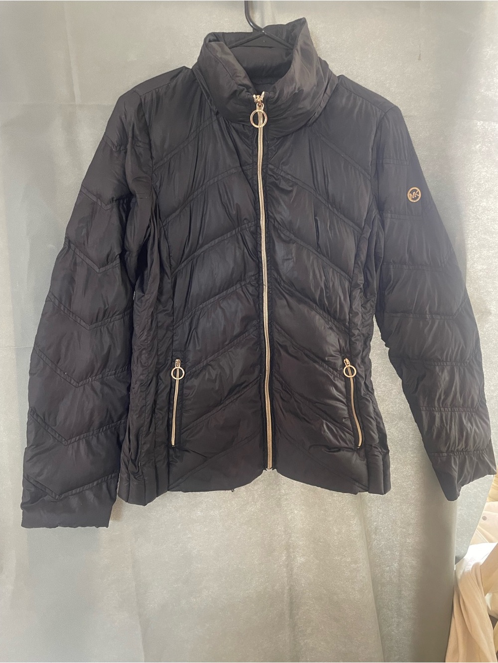 Michael Kors Black Quilted Packable Jacket XS